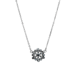 1928 Jewelry 16in. Hematite Cluster Pendant