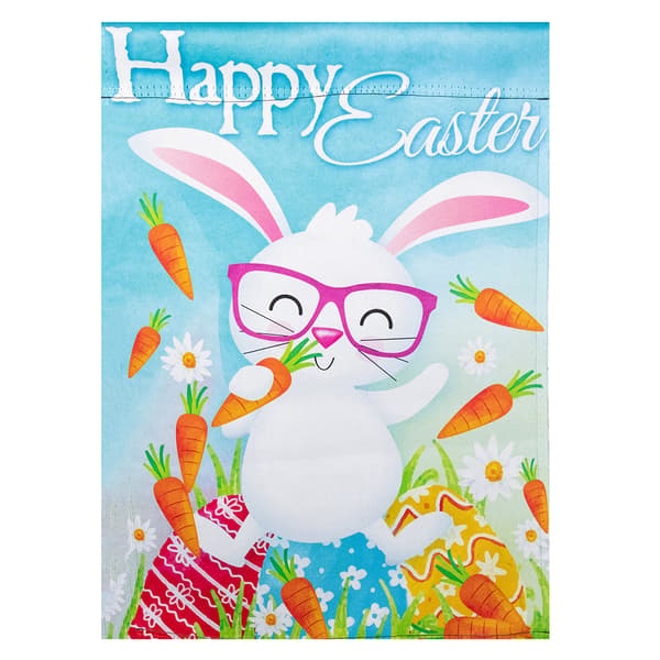 Northlight Seasonal Happy Easter Bunny with Carrots Garden Flag
