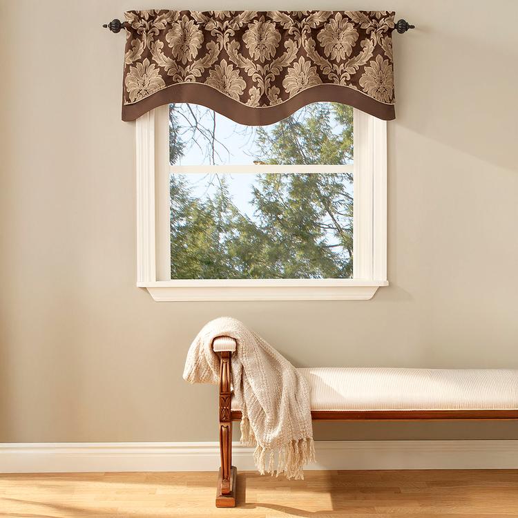 Darby Layered Scallop Valance with Cord