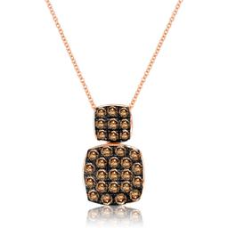 Le Vian(R) Rose Gold Chocolate Diamond Square Pendant Necklace