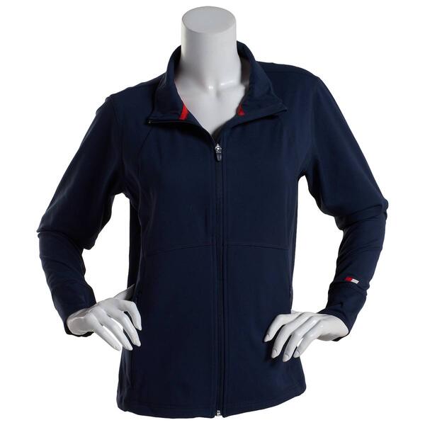 Womens Tommy Hilfiger Sport Peached Interlock Collar Jacket - image 