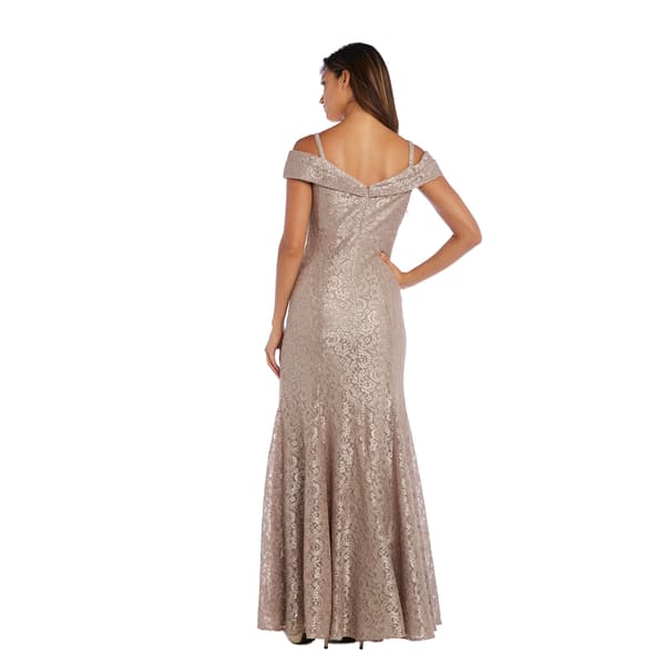 Womens R&M Richards Shimmer Lace Mermaid Evening Dress