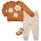 Baby Girl (NB-9M) bon bebe Daisy Sweatshirt Set with Socks - image 1