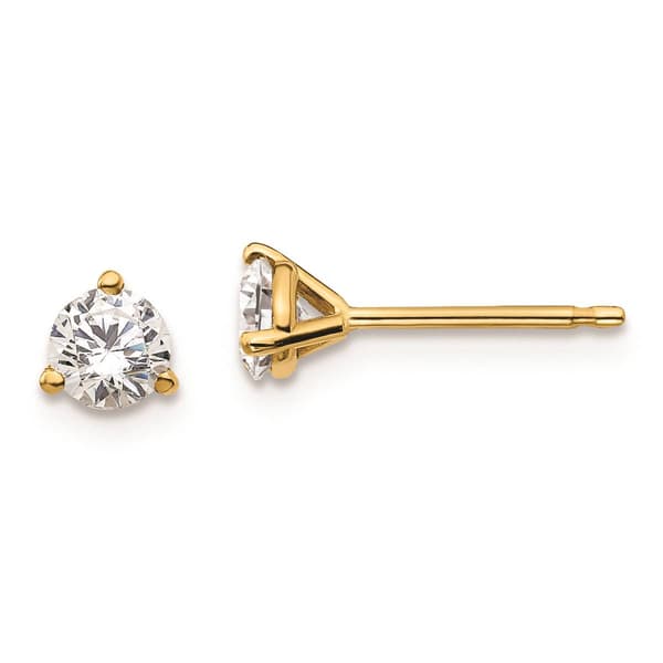 Pure Fire 14kt. Yellow Gold Lab Grown 1/2ctw. Diamond Earrings