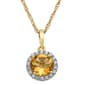 Gemstone Classics(tm) Citrine & White Sapphire Necklace - image 1