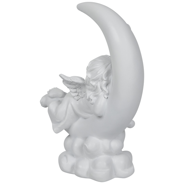 Northlight Girl Cherub Laying on Crescent Moon Statue