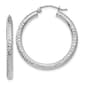 Gold Classics(tm) 14kt. White Gold 30mm Hoop Earrings - image 1