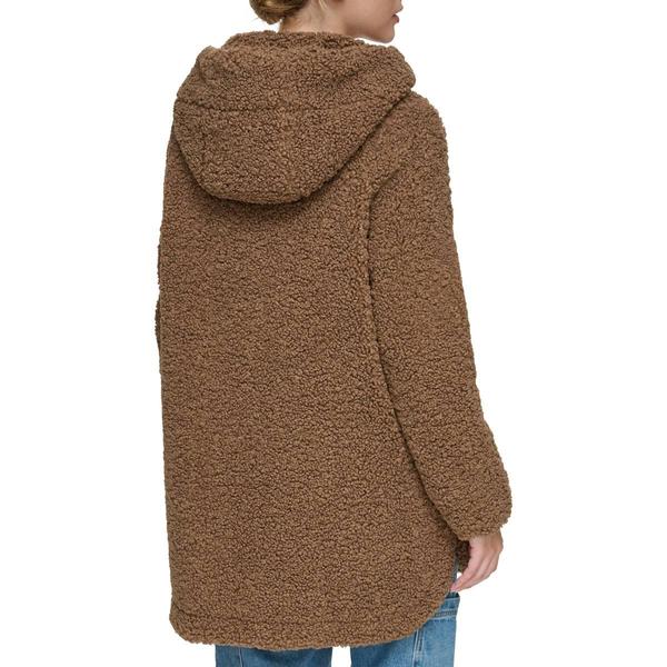 Womens Marc New York Sherpa Jacket With Hood