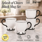 Sango Splash of Cheers Black & White Coffee Mugs - Set of 14 - image 2