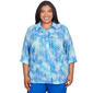 Plus Size Alfred Dunner Tradewinds Eyelet Tie Dye Top - image 1