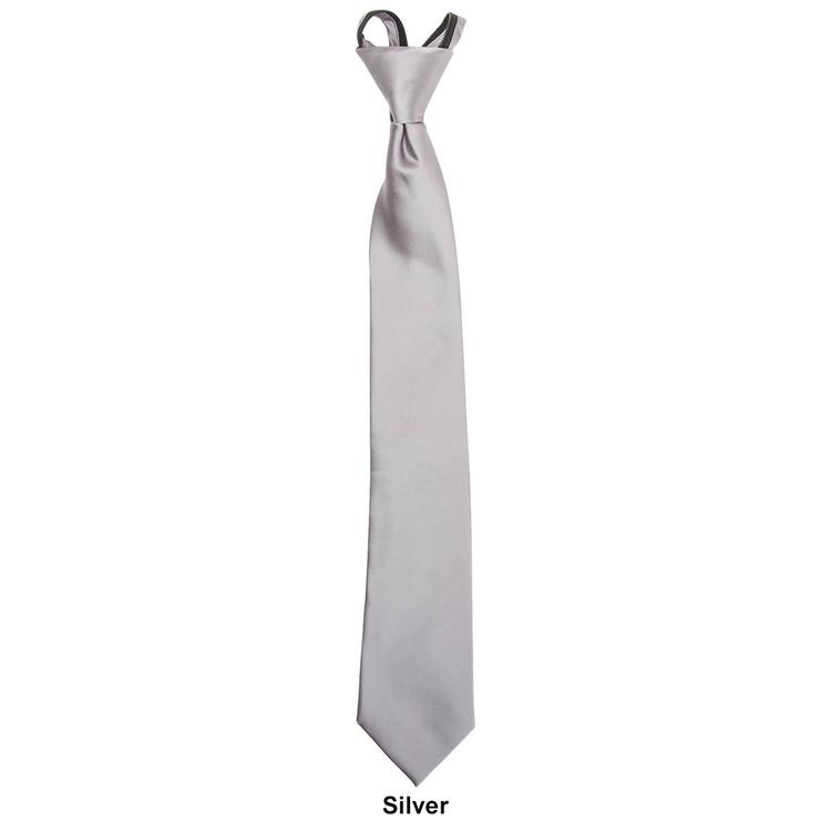 Mens Architect® Sateen Solid Zipper Tie