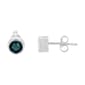 Radiant Rainbow&#40;tm&#41; Sterling Silver 1/5ctw. Blue Earrings - image 1