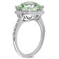 Gemstones Classics&#8482; 10kt. White Gold Green Amethyst Halo Ring - image 3