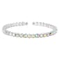 Athra Fine Silver Plated Single Honeycomb Crystal Coil Bracelet - image 1