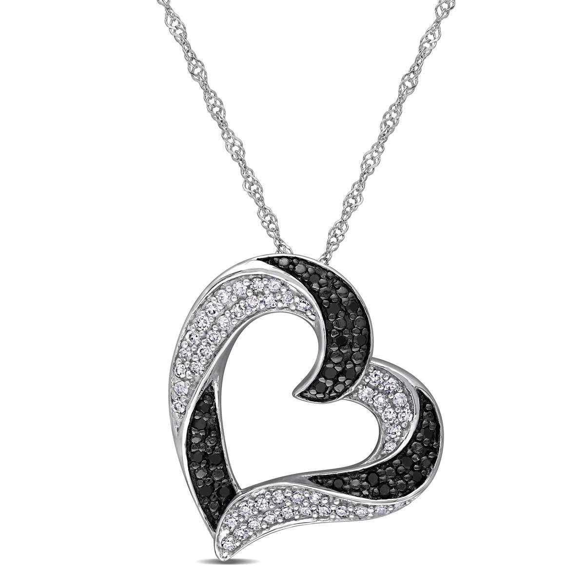Radiant Rainbow™ White Gold 1/3ctw. Diamond Heart Pendant