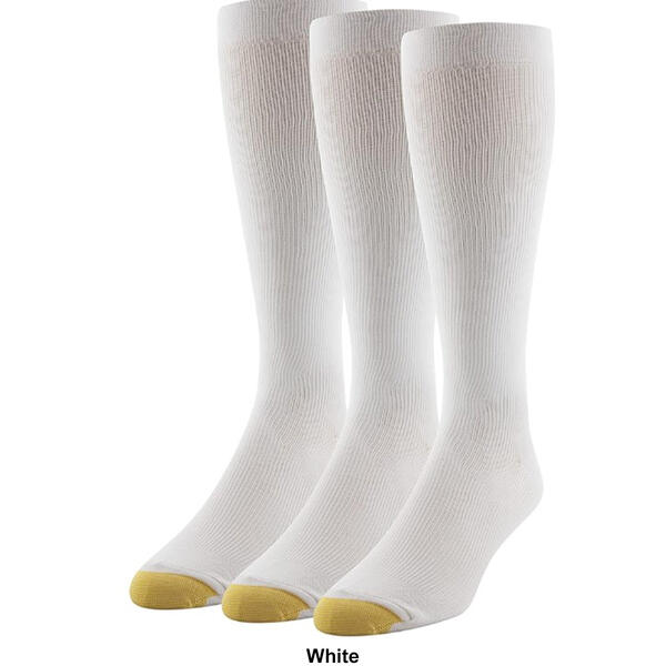 Mens Gold Toe&#174; 3pk. Wellness Compression Rib Over The Calf Socks