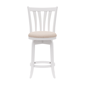 HH2 Home Savana White Wood Swivel Counter Height Stool - image 3