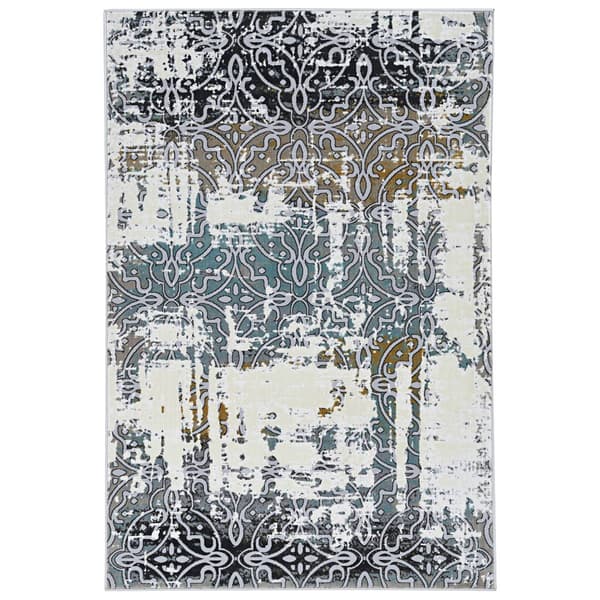 Linon Elixir Leyton Cream Rectangle Accent Rug - 2x3 - image 