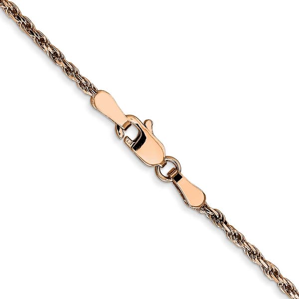 Unisex Gold Classics&#8482; 1.8mm. 14k Rose Diamond Cut Rope Necklace