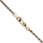 Gold Classics&#8482; 1.8mm. 14k Rose Diamond Cut Rope Necklace - image 3