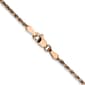 Unisex Gold Classics&#8482; 1.8mm. 14k Rose Diamond Cut Rope Necklace - image 3