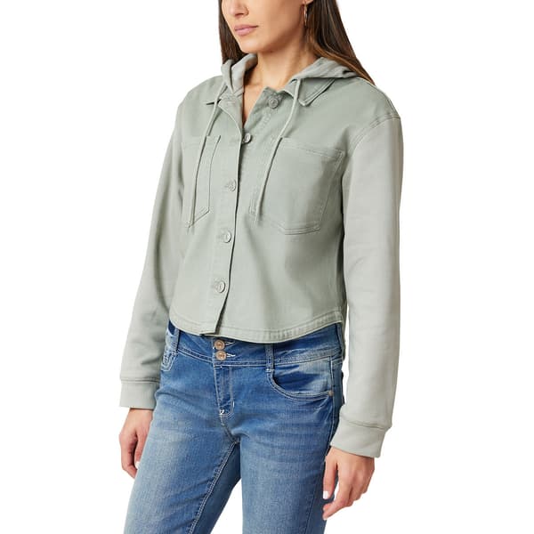 Juniors Wallflower Dreamer 2 Fer Button Front Jacket