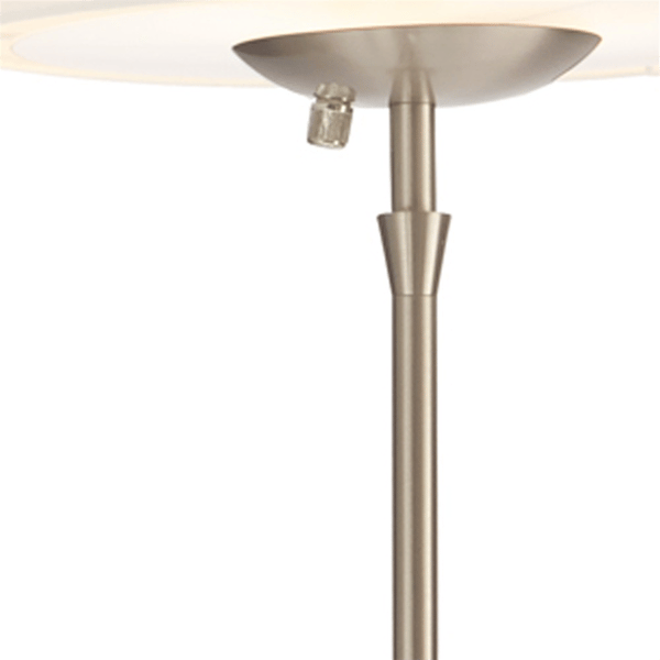 HomeRoots 71in. Brushed LED Torchiere Floor Lamp