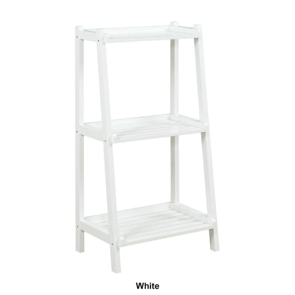 New Ridge Home Goods Dunnsville Wood 3-Shelf Ladder Bookshelf