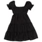 Girls (7-16) Jolie & Joy Clip Dot Short Sleeve Tiered Dress Black - image 1