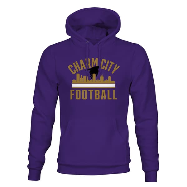 Mens Tailgate Charm Football Baltimore Hoodie - image 