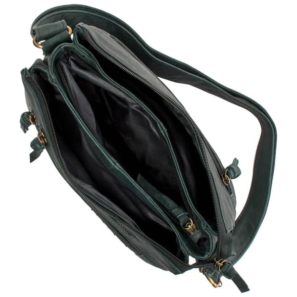 Great American Leatherworks Top Zip Organizer Crossbody