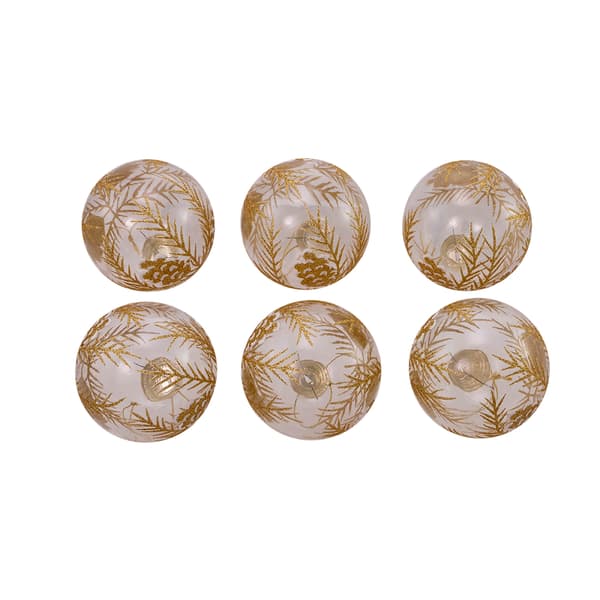 Kurt S. Adler 6pc. Pinecone Glass Ball Ornaments