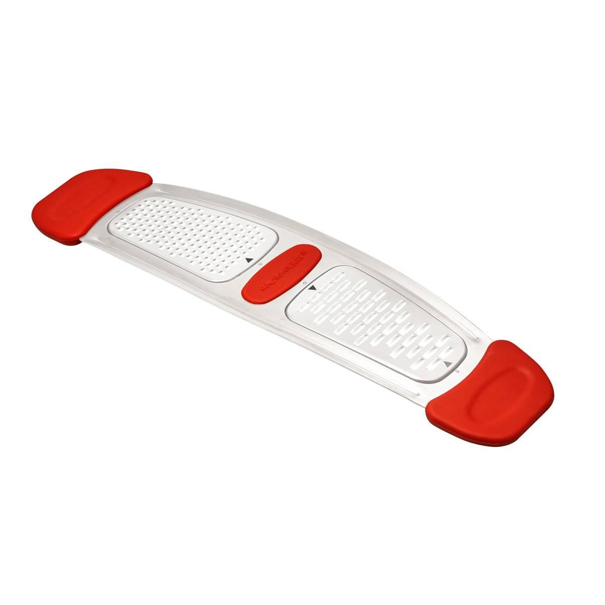 Rachael Ray Stainless Steel Multi-Grater w/ Silicone Handles-Red