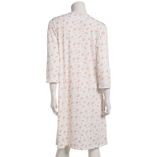Womens Elizabeth & Nicole 3/4 Sleeve Floral Lace Nightgown