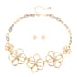 Ashley Cooper(tm) Metal Flower Statement Necklace & Earring Set - image 1