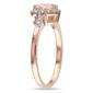 Gemstone Classics&#8482; 10kt. Rose Diamond Heart Halo Ring - image 3