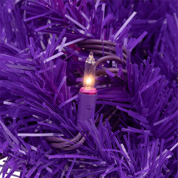Northlight 9ft. Purple Pre-Lit Pine Christmas Garland