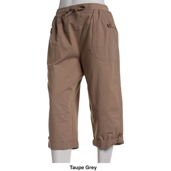 Womens Jordana Rose Rib-Knit Waist Capri Pants
