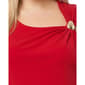 Plus Size NY Collection Cap Sleeve Asymmetrical Neck Blouse - image 4