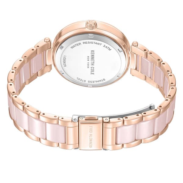 Womens Kenneth Cole&#174; New York Rose Gold Pearl Watch-KCWLG0062902