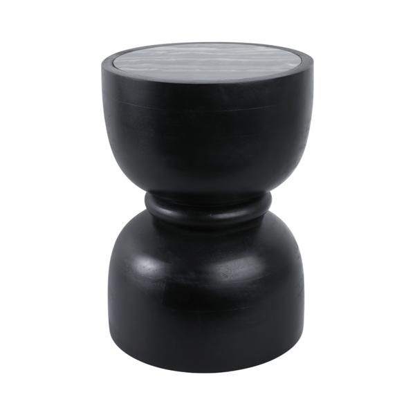 Sagebrook Home 18in. Mango Wood & Marble Accent Table