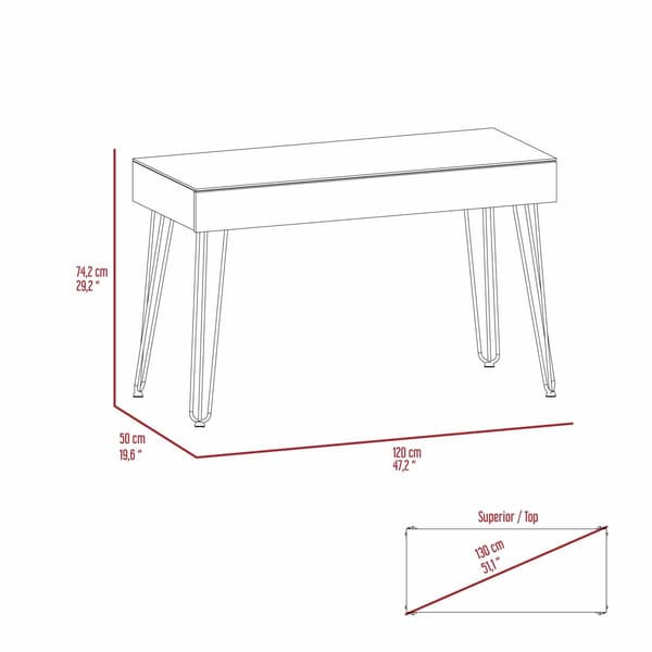 FM FURNITURE Kyoto 120 Mahogany Desk