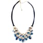 Ashley Cooper&#40;tm&#41; Blue Suede Beaded Necklace with Frontal Chain - image 1