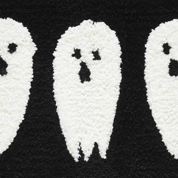 Hallmark Black/White Boozy Halloween Microfiber Bath Rug