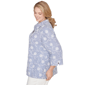 Plus Size Alfred Dunner Classics 3/4 Sleeve Pinstripe Blouse - image 4