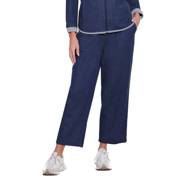 Womens Multiples Pull On Elastic Waist Reversible Ankle Pants