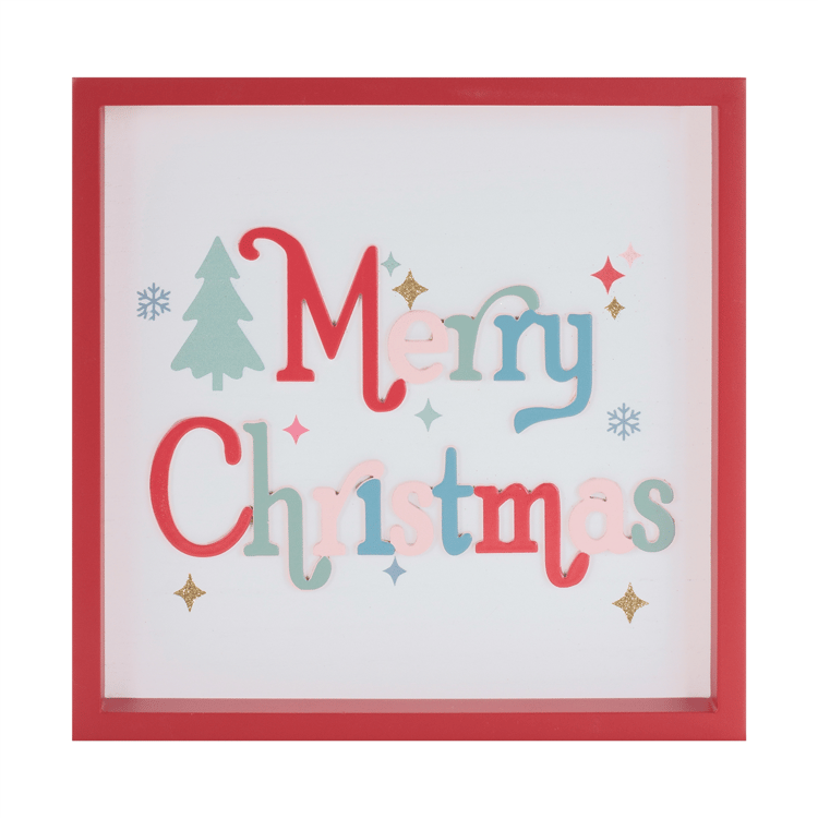 Melrose 7.75in. Merry Christmas Square Block Sign