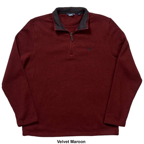 Mens IZOD&#174; Solid 1/4 Zip Sweater