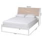 Baxton Studio Louetta Coastal White Queen Size Platform Bed - image 7