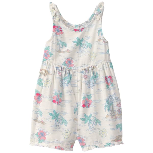 Toddler Girl Carter''s Tropical Beach Sleeveless Romper - Ivory